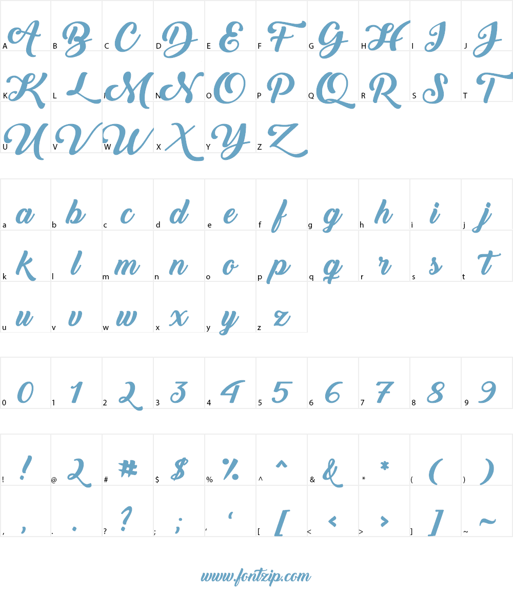 Back to Black Bold Demo Font Character